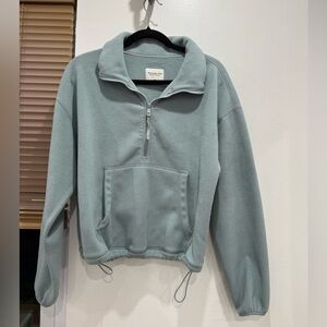 Abercrombie & Fitch Light Blue Fleece Jacket
